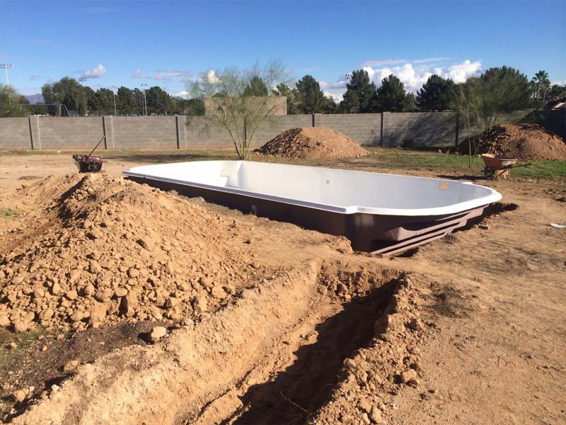 Fiberglass pools and spas take up to 7 days to be installed in your backyard Fiberglass pools and spas take up to 7 days to be installed in your backyard