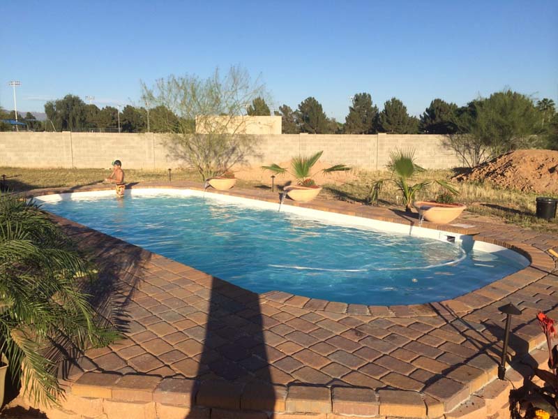 Fiberglass pools and spas take up to 7 days to be installed in your backyard Fiberglass pools and spas take up to 7 days to be installed in your backyard
